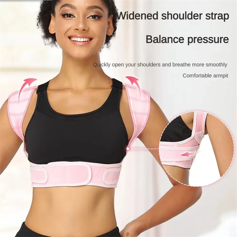 (image for) PRANASH Adjustable Clavicle Posture Corrector Upper Back Brace Shoulder Lumbar Support Belt Corset Men Women Hunchback Correction for Fitness Recovery